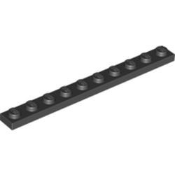 4477-11G Platte plaat 1x10 zwart gebruikt *1B373