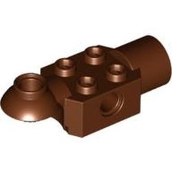 47452-88 Technic, steen 2x2 met gat en Rotation Joint Ball Half Horizontaal bruin, roodachtig NIEUW *