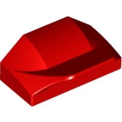 47458-5G Steen 1x1x2/3 Afronding vleugel rood gebruikt *1D028