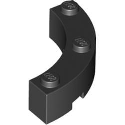 48092-11 Steen 4x4 gebogen (Dubbele macaroni) zwart NIEUW *1B066