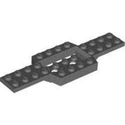 52036-85 Bodemplaat 12x4x 3/4 met 4x2 verhoogd midden grijs, donker (blauwachtig) NIEUW *