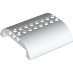 54095-1G Dakpan gebogen 8x8x2 (vliegtuig) wit gebruikt *1D029