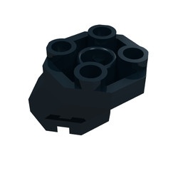 6032-11G Steen octanogal 2x2x3 2/3 schuine verbinding zwart gebruikt *1L0000