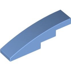61678-42G Dakpan gebogen 1x4 blauw, midden gebruikt *1D037