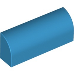 6191-153 Steen, 1x4x 1 1/3 met afgeronde top, geen noppen blauw, donkerazuur NIEUW *1B071