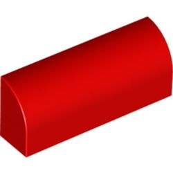 6191-5 Steen, 1x4x 1 1/3 met afgeronde top, geen noppen rood NIEUW *1B071