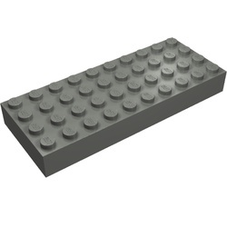 6212-85G Steen 4x10 grijs, donker (blauwachtig) gebruikt *5K0000