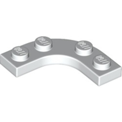 68568-1 Platte plaat 3x3 afgertond met uitsnede 2x2 afgerond wit NIEUW *5G0000