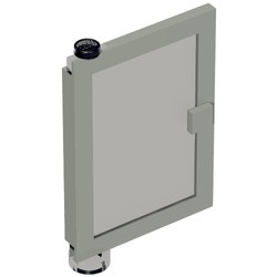 73436c03-9G Deur 1x4x5 links met transparant zwart glas lichtgrijs (klassiek) gebruikt *1C032