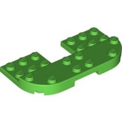 73832-36 Platte plaat 4x8x 2/3 verhoogd 2x8 en 2x2 uitsnede groen, helder NIEUW *1L0000