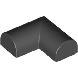 79757-11 Dakpan gebogen gebold 2x2x2/3 hoek 1x4x 2/3 dubbel rond zwart NIEUW *
