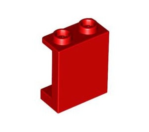 87552-5 Paneel 1x2x2 met kleine zijschotjes rood NIEUW *1B023