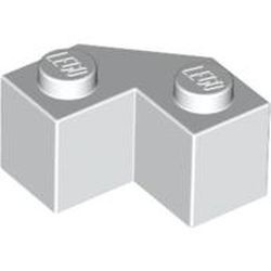 87620-1G Steen 2x2 facet wit gebruikt *1L075