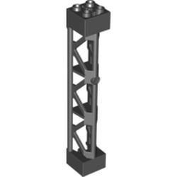 95347-11G Pilaar 2x2x10 TYPE 4 vakwerk driehoekig open alle zijden DRIE SECTIES zwart gebruikt *2B071