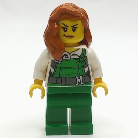 cty0745 Boef met groene overall, donkeroranje haar en gemene glimlach NIEUW *0M0000