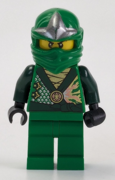 njo213G Ninjago: Lloyd- Rebooted with ZX hood gebruikt *0M0000