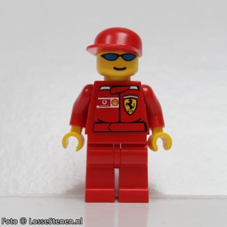 rac026sG Ferrari F1 Pit Crew Member (zonder Torso Sticker) gebruikt *0M0000