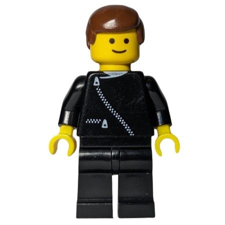 zip015G Jas met ritssluiting - zwart, bruin haar gebruikt *0M0000
