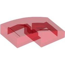 11477-17 Dakpan rond 2x1 geen nop transparant rood NIEUW *1B097