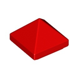 22388-5 DakNOK 45 graden PYRAMIDE 1x1 2/3 hoog top 4 zijdig rood NIEUW *1L190