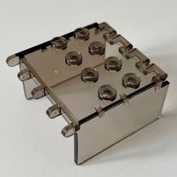 2337-13G Ruit 4x4x2 cockpit verlenging transparant zwart gebruikt *1C001