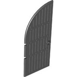 2400-11G Deur 1x5x10 met 1/4 cirkeltop (groot) zwart gebruikt *1C029