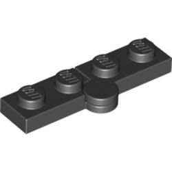 2429c01-11G Scharnierplaat 1x4 compleet (horizontaal 2 x 1x2) zwart gebruikt *6K2