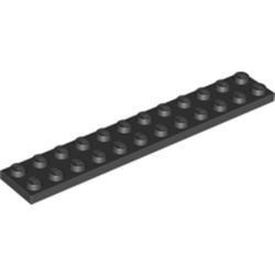 2445-11G Platte plaat 2x12 zwart gebruikt *1A036
