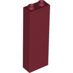 2454-59G Steen 1x2x5 rood, donker gebruikt *1D005
