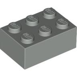 3002-9G Steen 2x3 lichtgrijs (klassiek) gebruikt *1A056