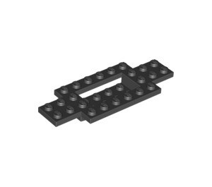 30029-11G Bodemplaat 10x4x2/3 gladde onderkant zwart gebruikt *3D0000