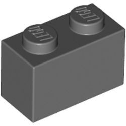 3004-85G Steen 1x2 grijs, donker (blauwachtig) gebruikt *1A008