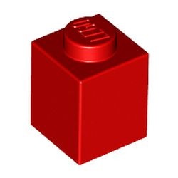 3005-5BG BULK: 100x Steen 1x1 rood gebruikt *1A001