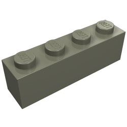 3010-10G Steen 1x4 donker, grijs (klassiek) gebruikt *1A019