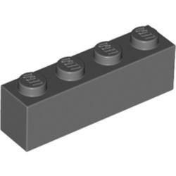 3010-85G Steen 1x4 grijs, donker (blauwachtig) gebruikt *1A020