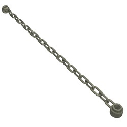 30104-10 Ketting lang (21 schakels, lengte 16 of 17)) donker, grijs (klassiek) NIEUW *5D0000