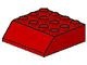 30182-5G Dakpan 45 graden 4x4 (éénzijdig) rood gebruikt *1D026