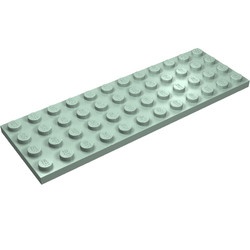 3029-48 Platte plaat 4x12 groen, zandkleurig gebruikt *1A041