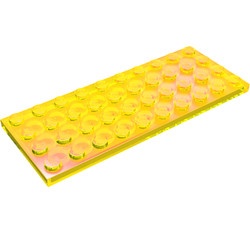 3030-19G Platte plaat 4x10 transparant geel gebruikt *1A040