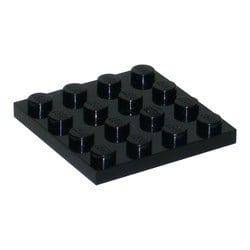 3031-11G Platte plaat 4x4 zwart gebruikt *1A037