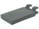 30350-85G Tegel 2x3 met twee clips aan uiteinde grijs, donker (blauwachtig) gebruikt *0D0000