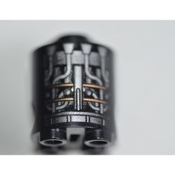 30361px3-11G Steen, 2x2x2 rond (Robot Body) met zilveren en koperen bedrading zwart gebruikt *5R0000