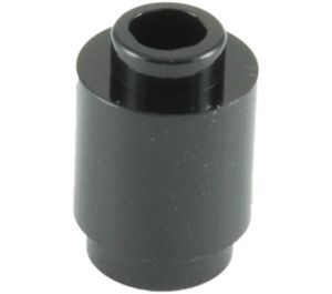 3062b-11G Steen 1x1 rond- met inkeping onder, open nop zwart gebruikt *1B335