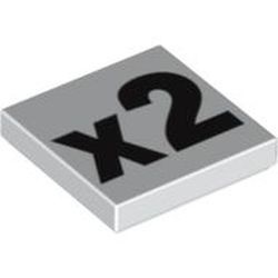 3068bpb0201-1G Tegel 2x2 met zwarte x2 wit gebruikt *5T05-08
