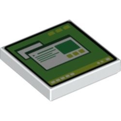 3068pb1655-1 Tegel 2x2 Computer Monitor wit NIEUW *