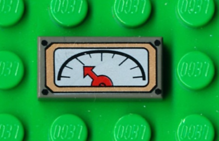 3069bpb0004-10G Tegel 1x2 meter met rode pijl donker, grijs (klassiek) gebruikt *5T02-16