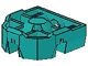 32172-39G Technic Connector Block 3x3x1 turquoise, donker gebruikt *1D000