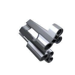 32190-67 Technic, Sierpaneel # 1 Large Short, Large Holes, Side A zilver, metallic NIEUW *5K000