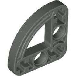 32249-10G Technic, Hefbalk 3x3 L-vormig met kwart elipse (raampje) donker, grijs (klassiek) gebruikt *1D000