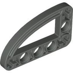 32250-10G Technic, Hefbalk 3x5 met kwart elipse (raam) donker, grijs (klassiek) gebruikt *1D000